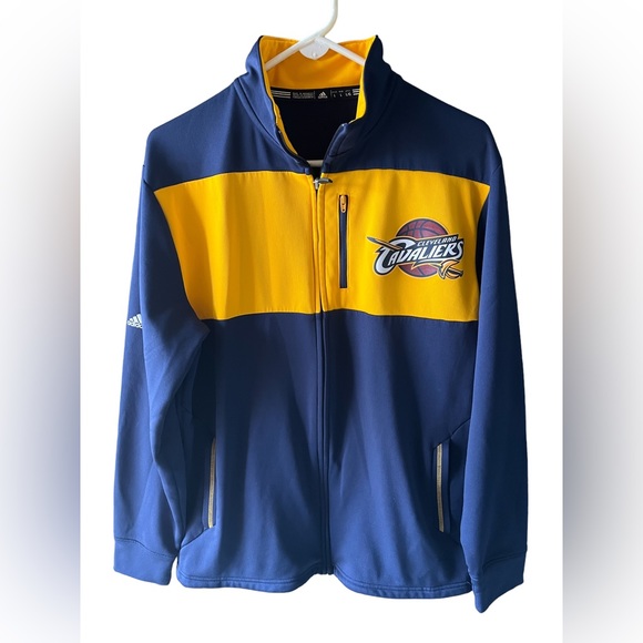 adidas Other - Adidas Cleveland Cavaliers Warm Up Full Zip Jacket Blue Gold - Large